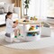 Kids Table Set with 4 Stools, MDF Nesting Design and Storage Bins